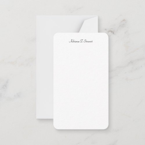 Chic Calligraphy Professional Elegant Simple Note Card