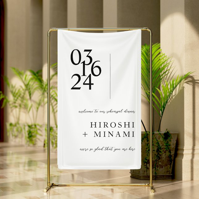 Chic Calligraphy Rehearsal Dinner Welcome Banner (Creator Uploaded)
