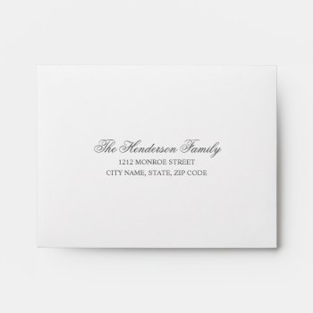 Chic Calligraphy | Return Address Response Card Envelope by dulceevents at Zazzle