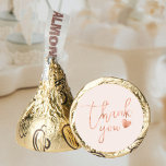 Chic Calligraphy Rose Gold Foil Blush Thank You Hershey®'s Kisses®<br><div class="desc">Chic Calligraphy Rose Gold Foil Blush Thank You Hershey Kisses</div>