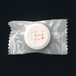 Chic Calligraphy Rose Gold Foil Blush Thank You Life Saver® Mints<br><div class="desc">Chic Calligraphy Rose Gold Foil Blush Thank You Candy Favors</div>