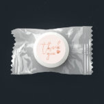 Chic Calligraphy Rose Gold Foil Blush Thank You Life Saver® Mints<br><div class="desc">Chic Calligraphy Rose Gold Foil Blush Thank You Candy Favors</div>