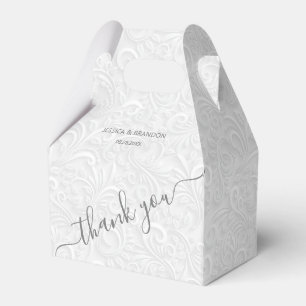 Chic Calligraphy Script Thank You Favor Boxes