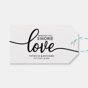 Chic Calligraphy S'more Love Wedding Favor Tags