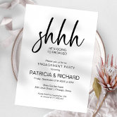 Stylish Calligraphy Surprise Engagement Party Invitation
