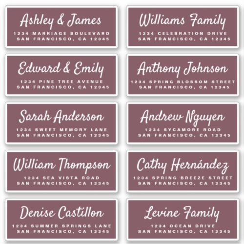 Chic Calligraphy Wedding Guest Address Labels