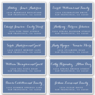 Chic Calligraphy Wedding Guest Address Labels