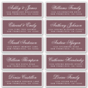 Chic Calligraphy Wedding Guest Address Labels