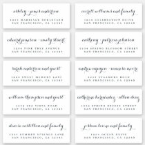 Chic Calligraphy Wedding Guest Address Labels