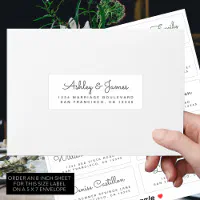 Chic Calligraphy Wedding Guest Address Labels