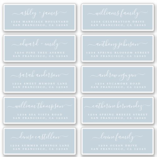 Chic Calligraphy Wedding Guest Address Labels