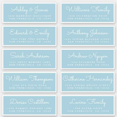 Chic Calligraphy Wedding Guest Address Labels