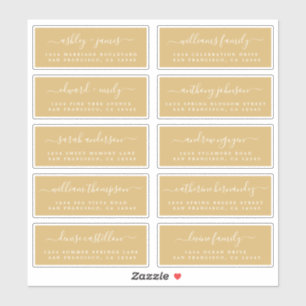 Chic Calligraphy Wedding Guest Address Labels