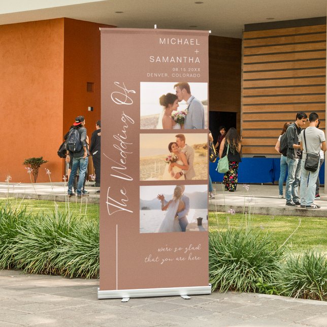 Chic Calligraphy Wedding Photo Welcome Retractable Banner (Creator Uploaded)