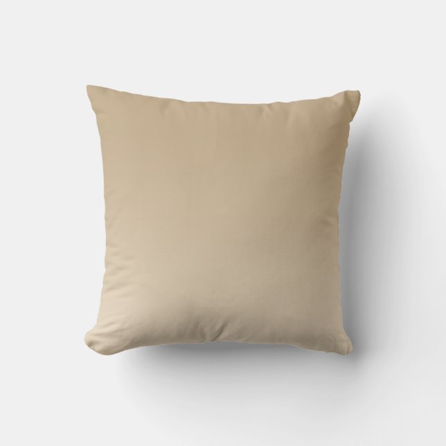 Chic Camel Off-White Ombre Effect Throw Pillow (Front)
