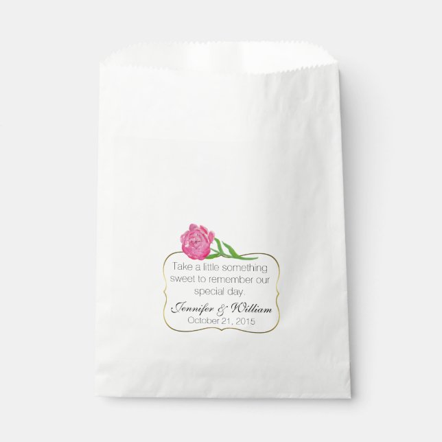 Chic Candy Bar Custom Wedding Favor Bag (Front)