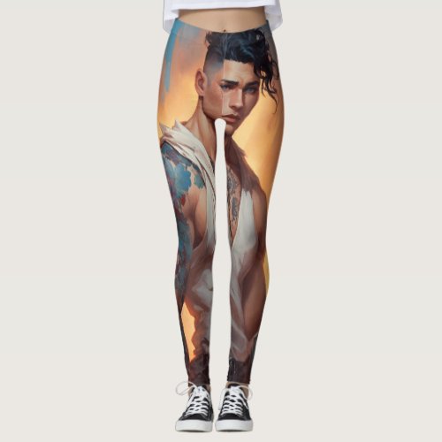 Chic Canvas Exquisite Printed Leggings Leggings