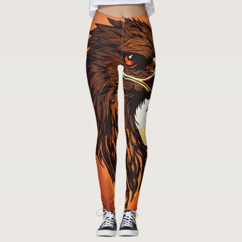 Chic Canvas Exquisite Printed Leggings Leggings