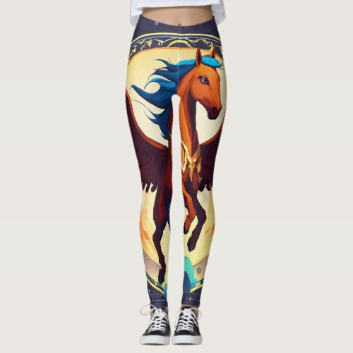 Chic Canvas Exquisite Printed Leggings Leggings