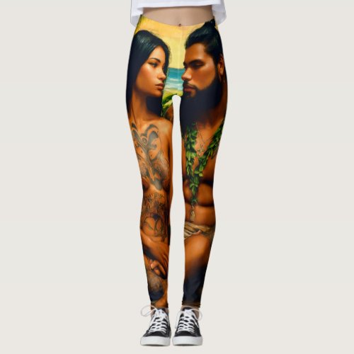 Chic Canvas Exquisite Printed Leggings Leggings