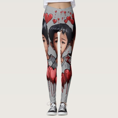 Chic Canvas Exquisite Printed Leggings Leggings