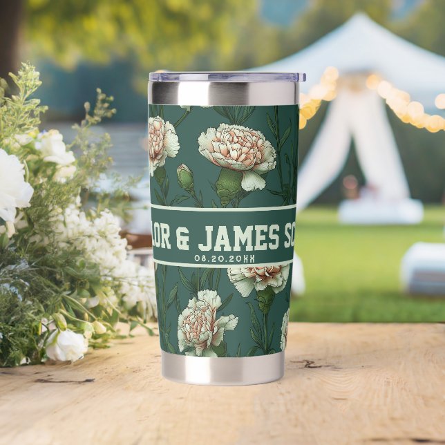 Chic Carnation Stainless Steel Tumbler For Bachelo (Wedding)