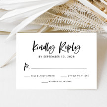 Chic Casual Script | Black and White Wedding