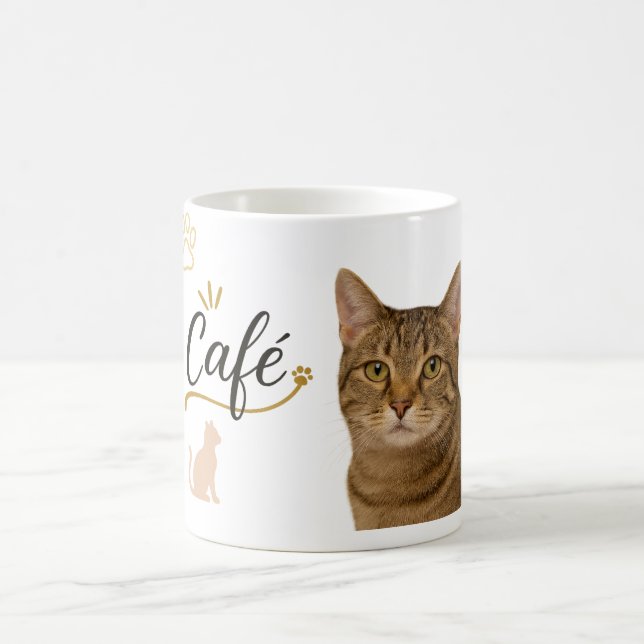 Chic Cat Café Vibe mug Cute Coffee Lover Design (Center)