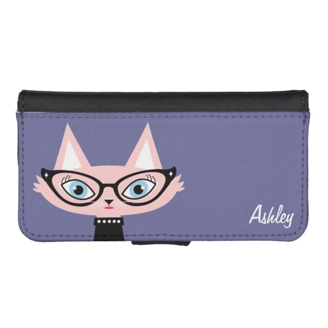 Chic Cat Personalized iPhone 5/5s Wallet Case (Front (Horizontal))