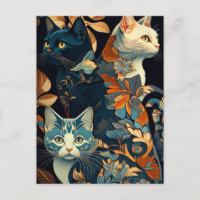 Chic Cat post card