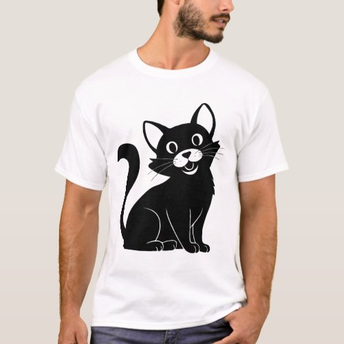 Chic Cat Vector Design T_Shirt