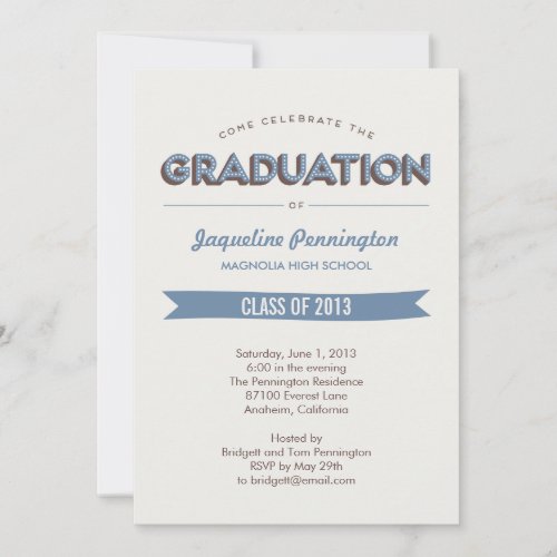 Chic Celebration Graduation Invitation
