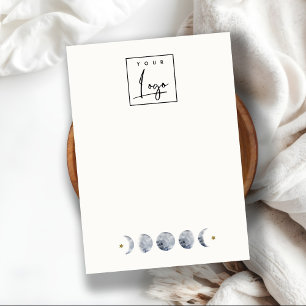 Chic Celestial Moon Blank Jewelry Display Logo Business Card