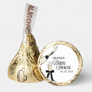 Chic Champagne Black & White Bridal Shower Hershey®'s Kisses®