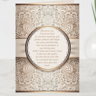 Chic Champagne Folded Wedding Invitation