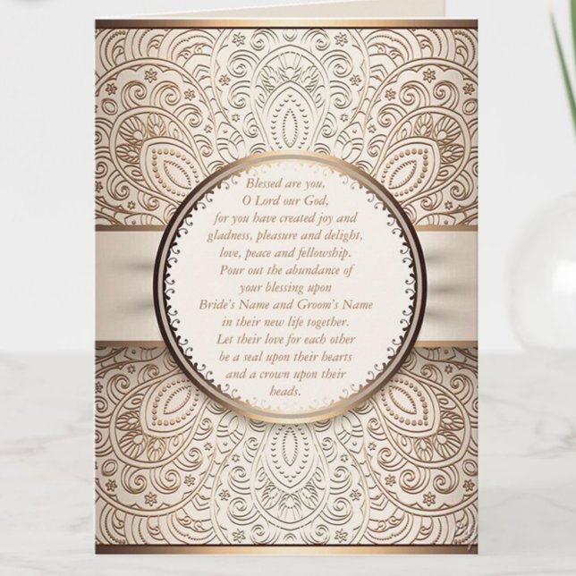 Chic Champagne Folded Wedding Invitation (Creator Uploaded)