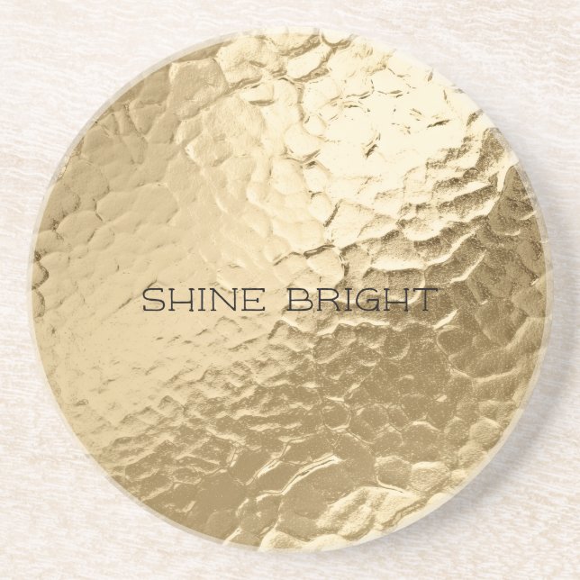 Chic Champagne Gold Coaster (Front)