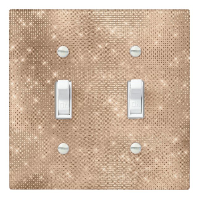 Chic Champagne Gold Sparkle Glitz  Light Switch Cover (In Situ)