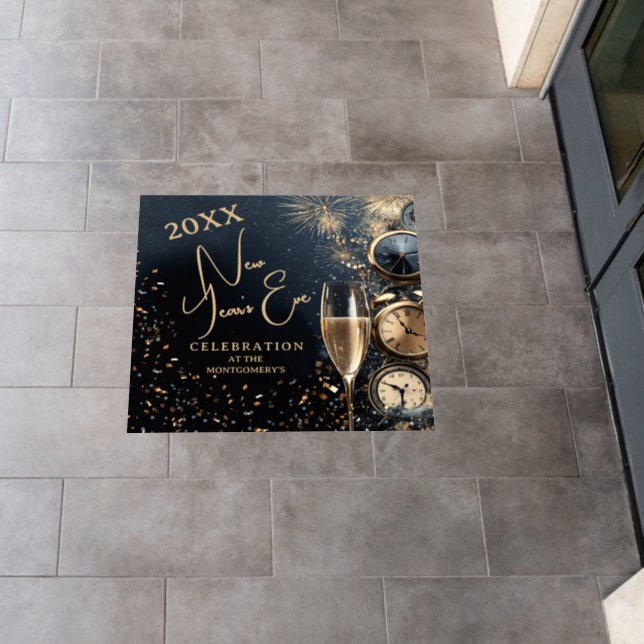 Chic Champagne Time New Year's Eve Party Floor Decals (Restaurant)