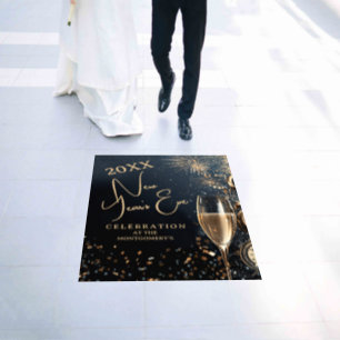 Chic Champagne Time New Year's Eve Party Floor Decals