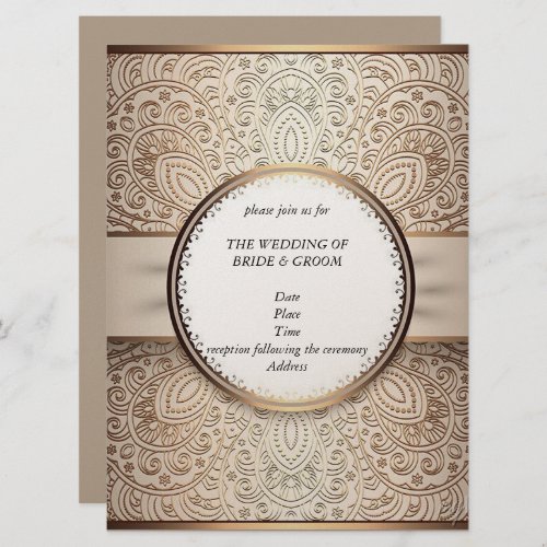 Chic Champagne Wedding Invitations 