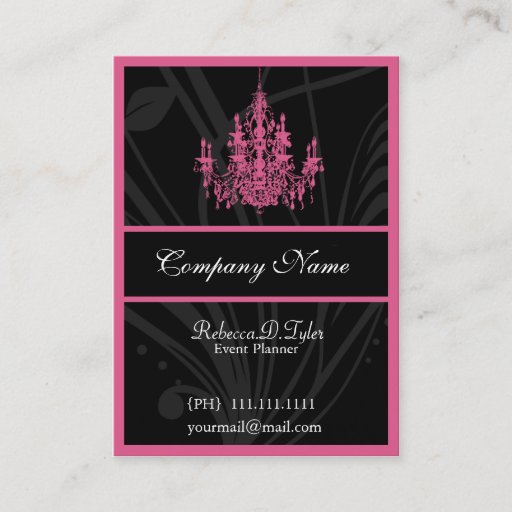 Customizable Chic Chandelier Business Cards