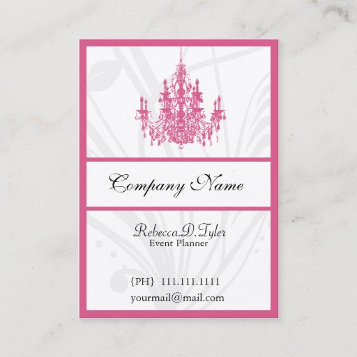 Customizable Chic Chandelier Business Cards