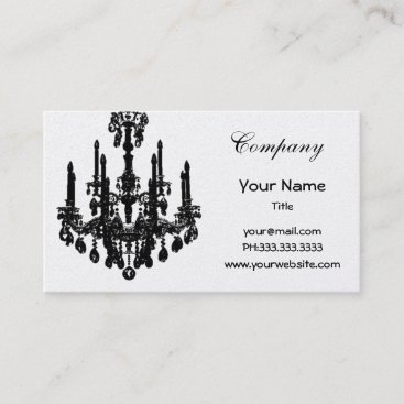 Chic chandelier Business Cards