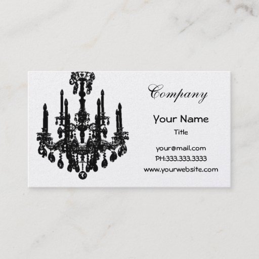 Customizable Chic chandelier Business Cards