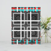 Chic Checkered Black, White & Red Graphics Design (Standing Front)