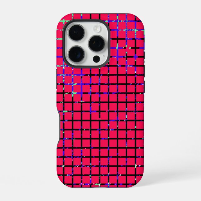 Chic Checkered Pattern Design Iphone Case (Back)