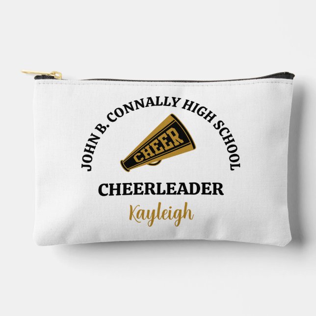 Chic Cheerleading Personalized Cheer Team Accessory Pouch (Front)