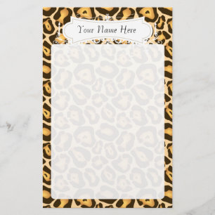 Chic Cheetah Fashion Print Personalized Stationery