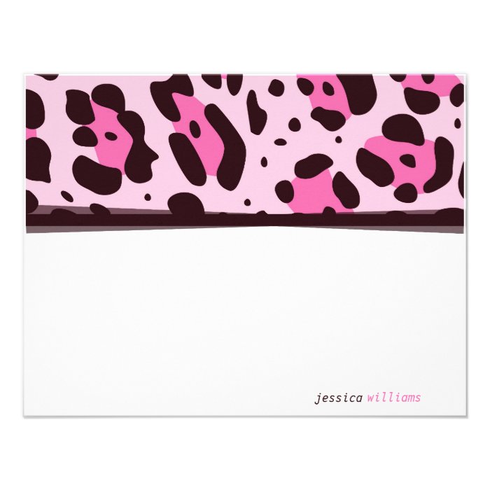 Chic Cheetah Personalized Announcements